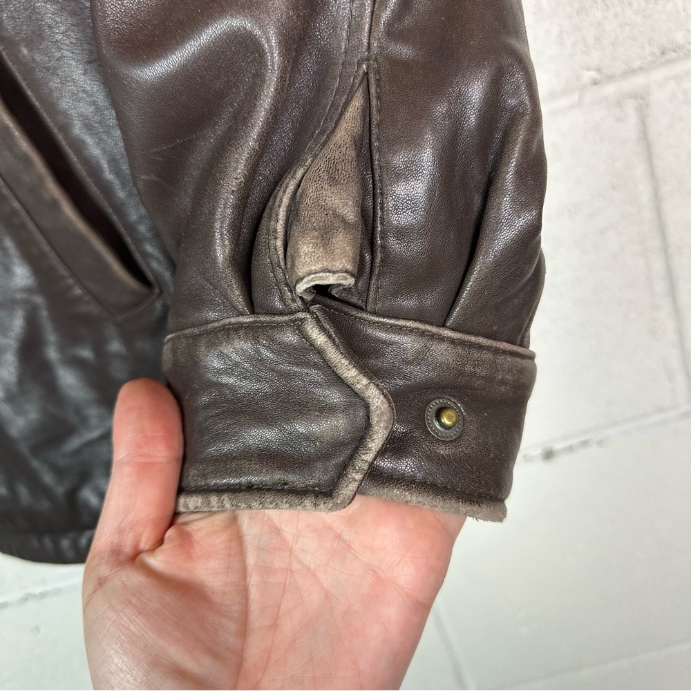 Jos. A Bank Signature collection Men’s brown leather Jacket size Large - Picture 7 of 8